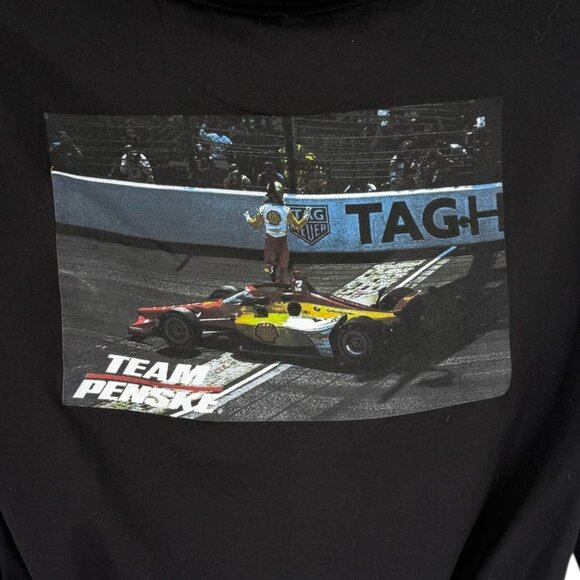 Team Penske IndyCar Men's Black Fleece Graphic Logo Hoodie Sweatshirt Small NWT - Picture 8 of 11